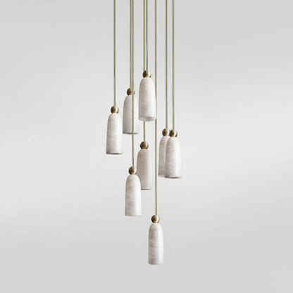 Figure Spanish Alabaster Pendant Light