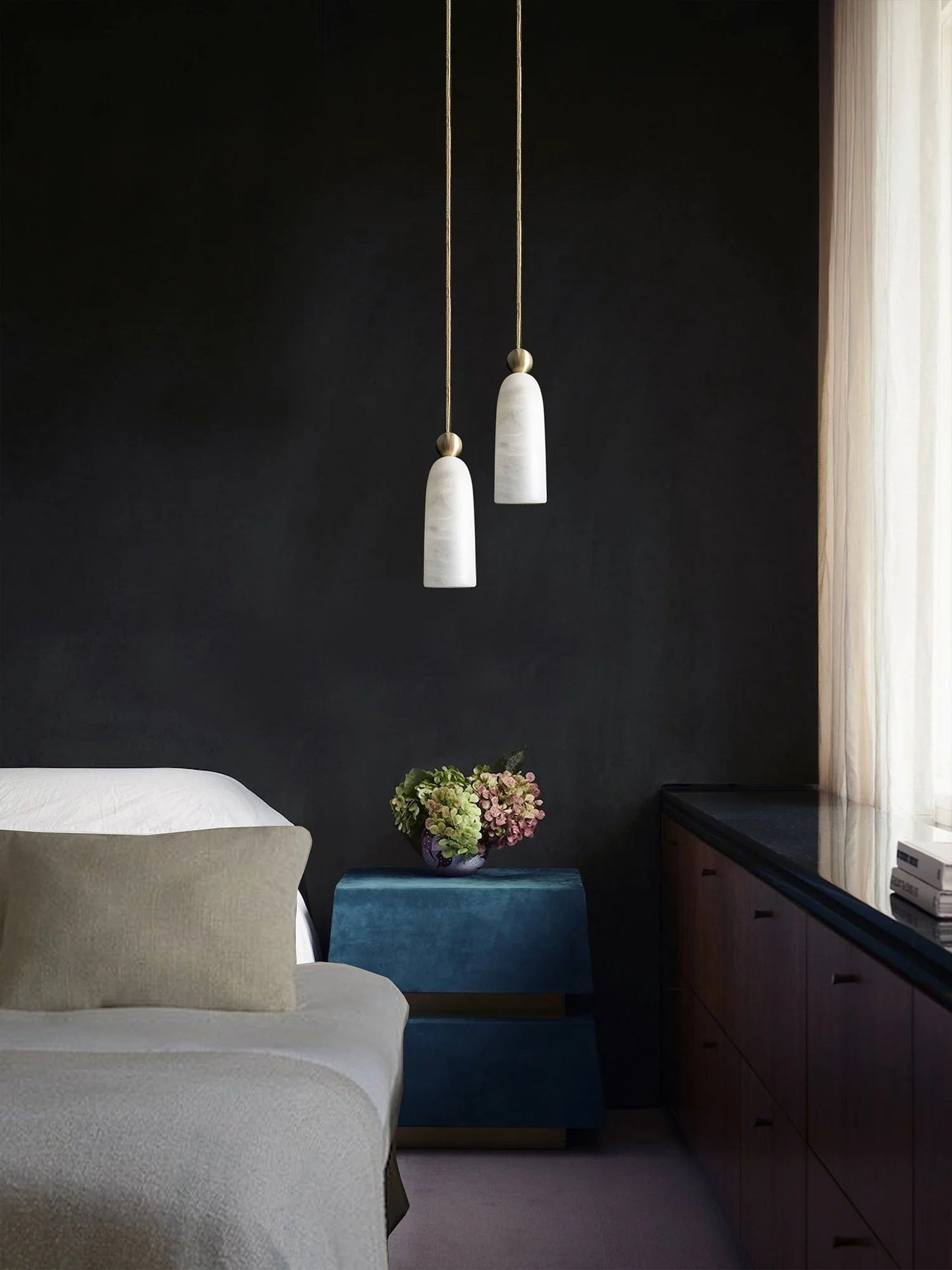 Figure Spanish Alabaster Pendant Light