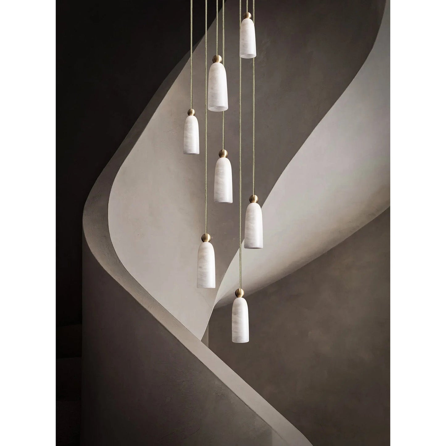 Figure Spanish Alabaster Pendant Light