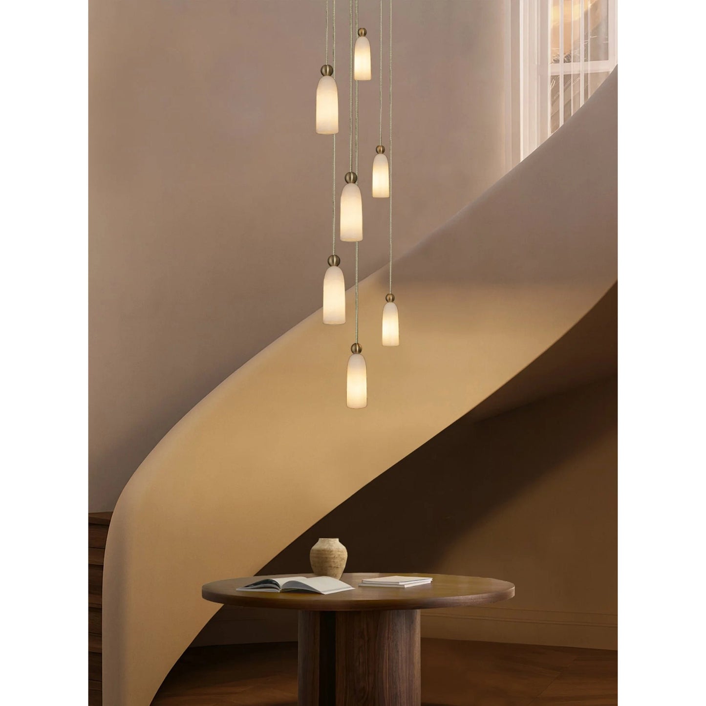 Figure Spanish Alabaster Pendant Light