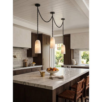 Figure Spanish Chain Alabaster Chandelier