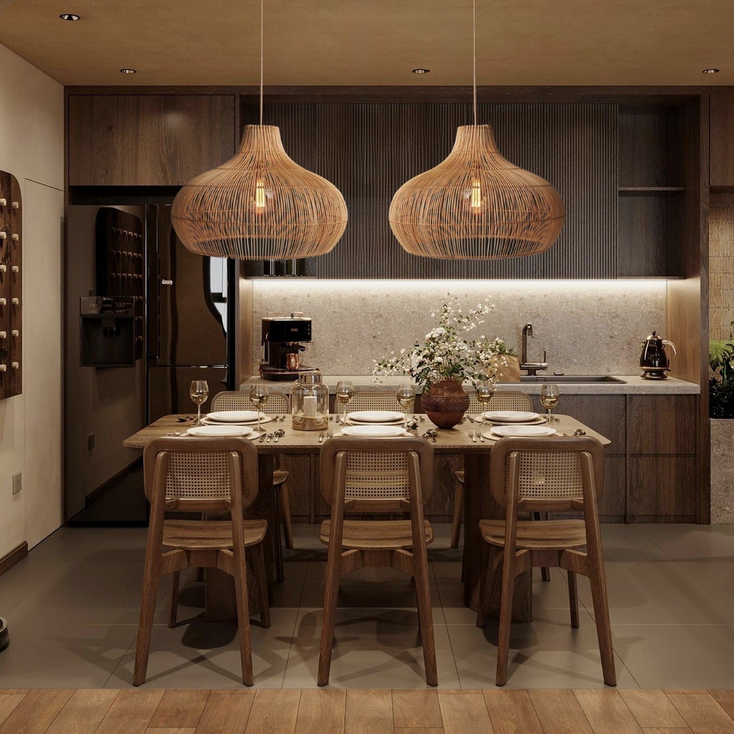 Fijia Rattan Pendant Lamp