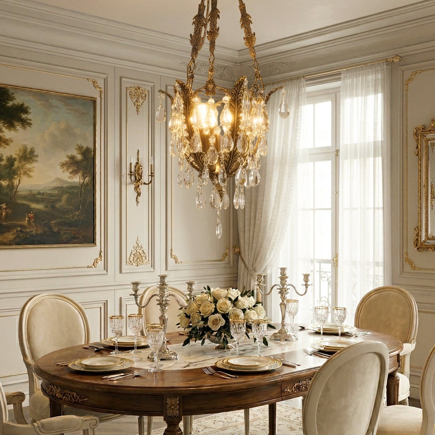 Filegray Crystal Chandelier