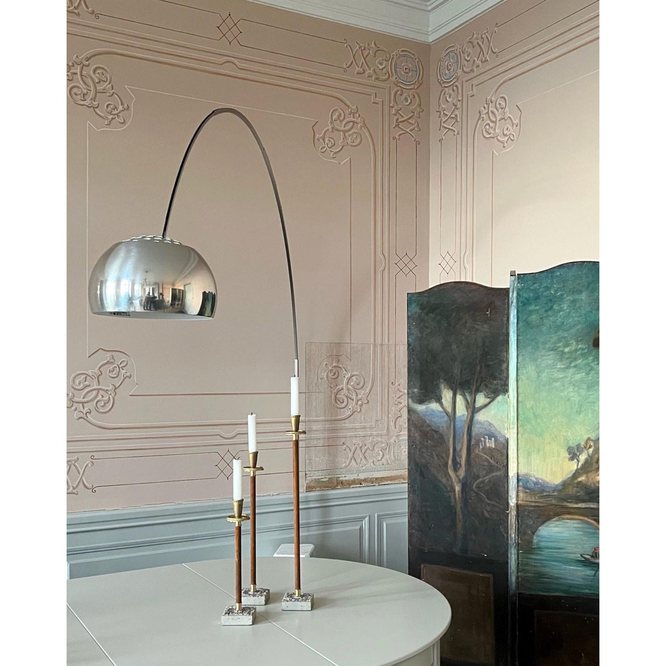 Fishing Marble Floor Lamp