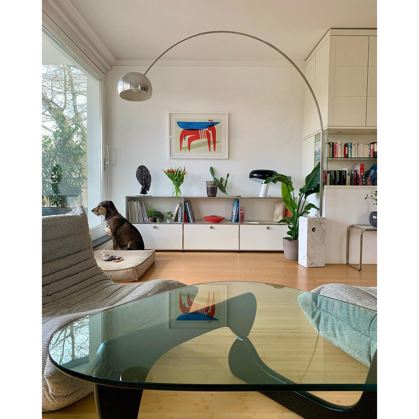 Fishing Marble Floor Lamp
