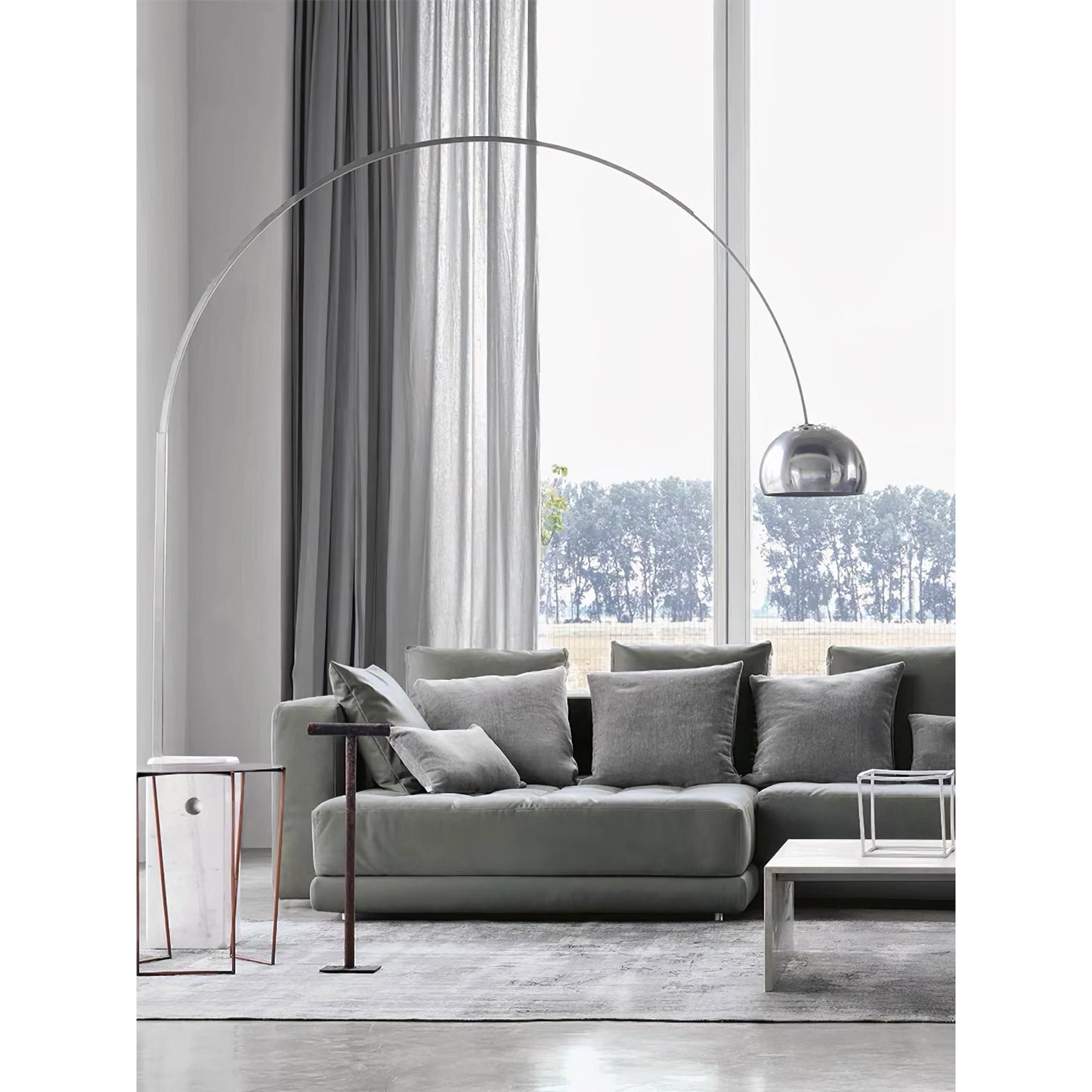 Fishing Marble Floor Lamp