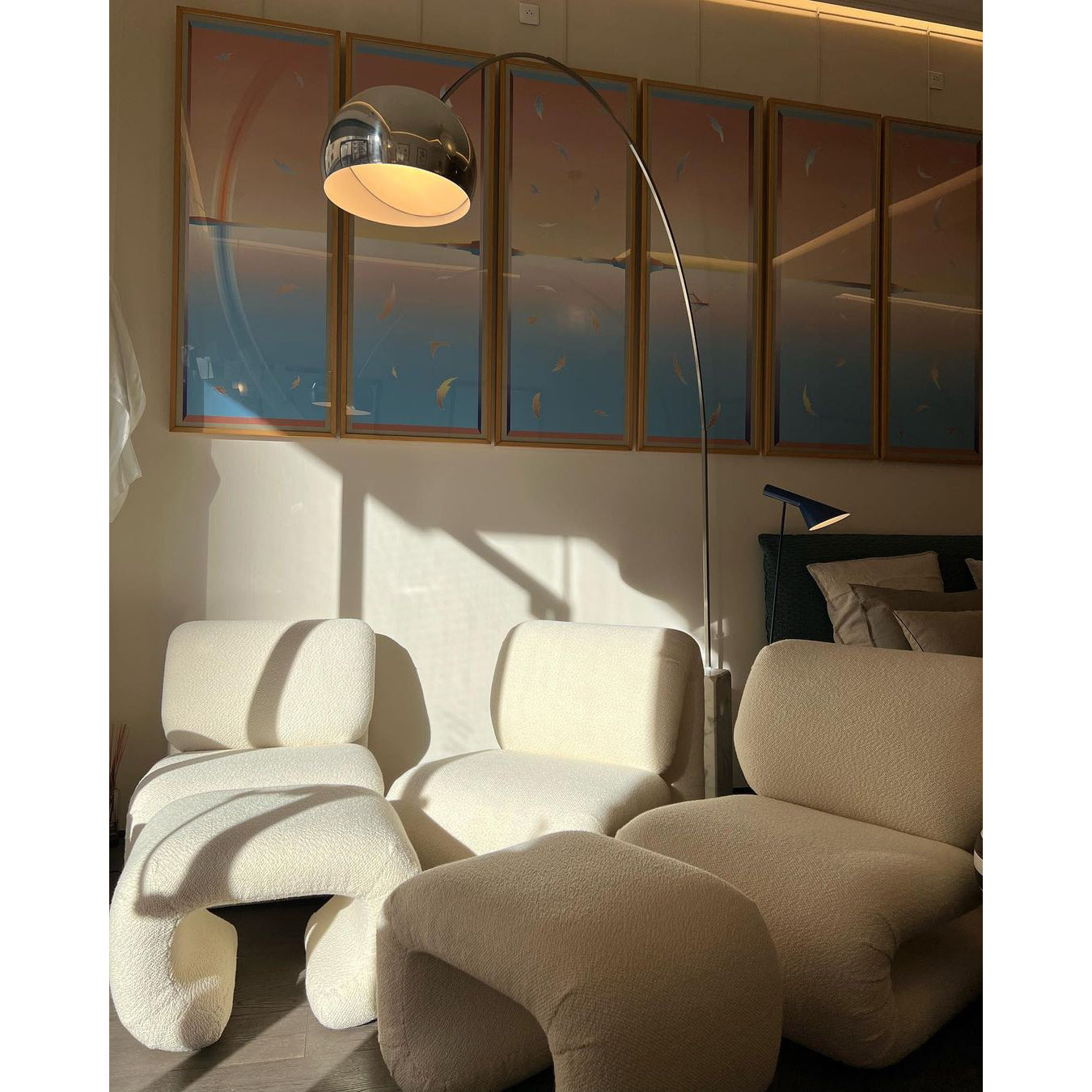 Fishing Marble Floor Lamp