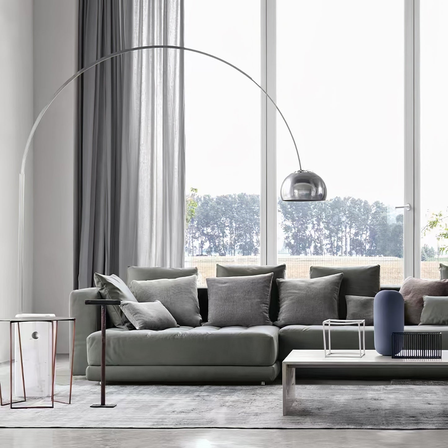 Fishing Marble Floor Lamp