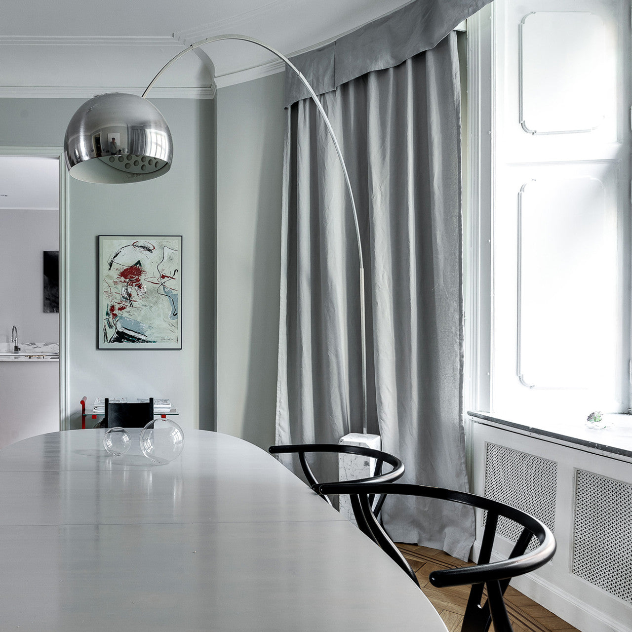 Fishing Marble Floor Lamp