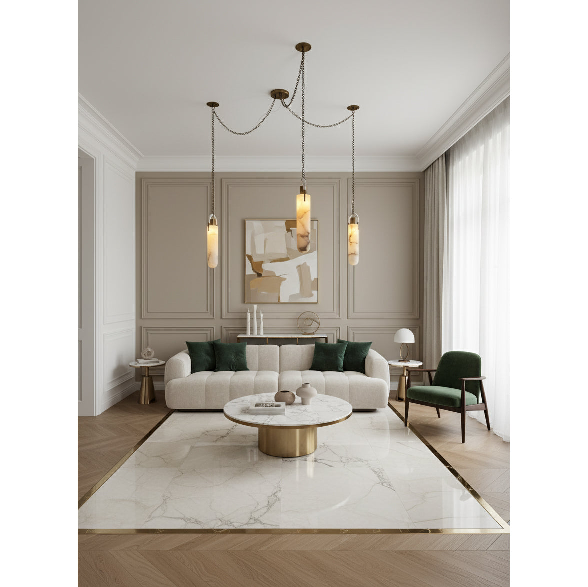 Flint Alabaster Pendant Lamp