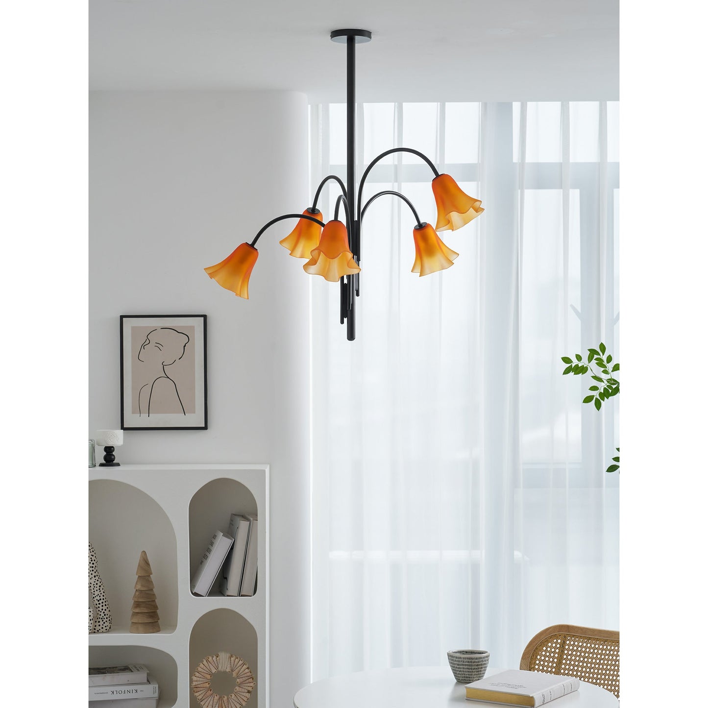 Flora Glass Chandelier