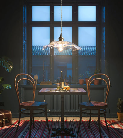 Flower Glass Pendant Lamp