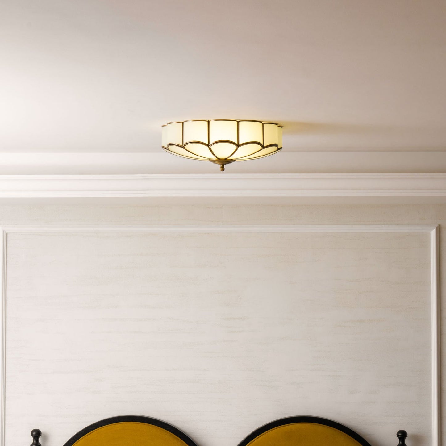 Flower Shape Glass Ceiling Lamp