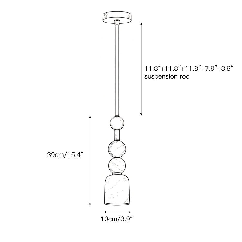Flume Alabaster Pendant Lamp