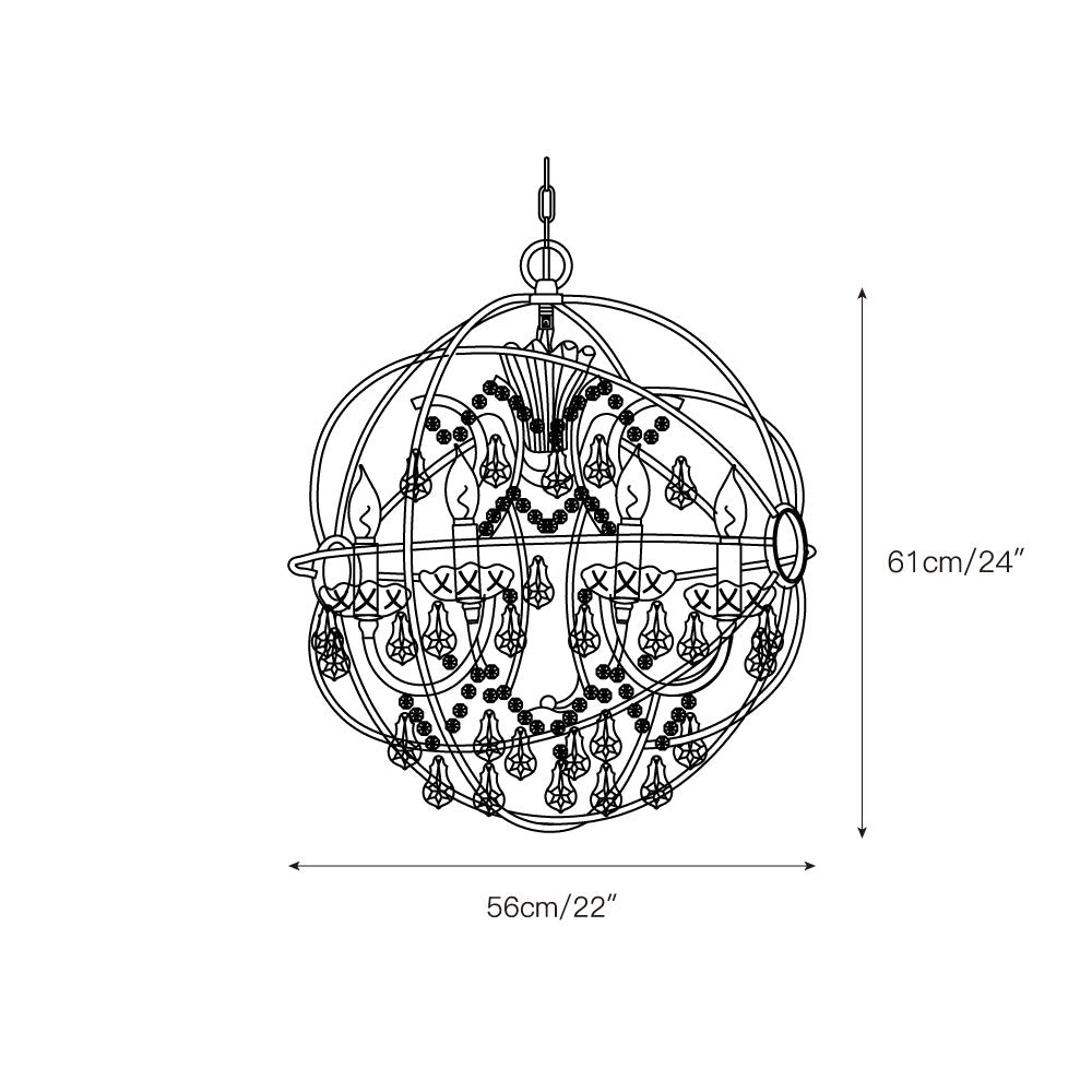 Foucault Single Orb Pendant Lamp