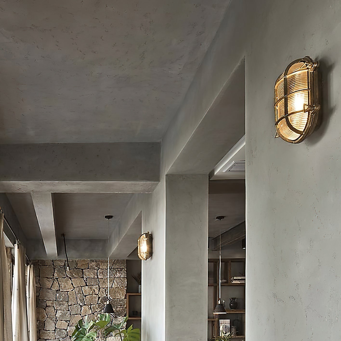Fremantle Brass Bunker Sconce