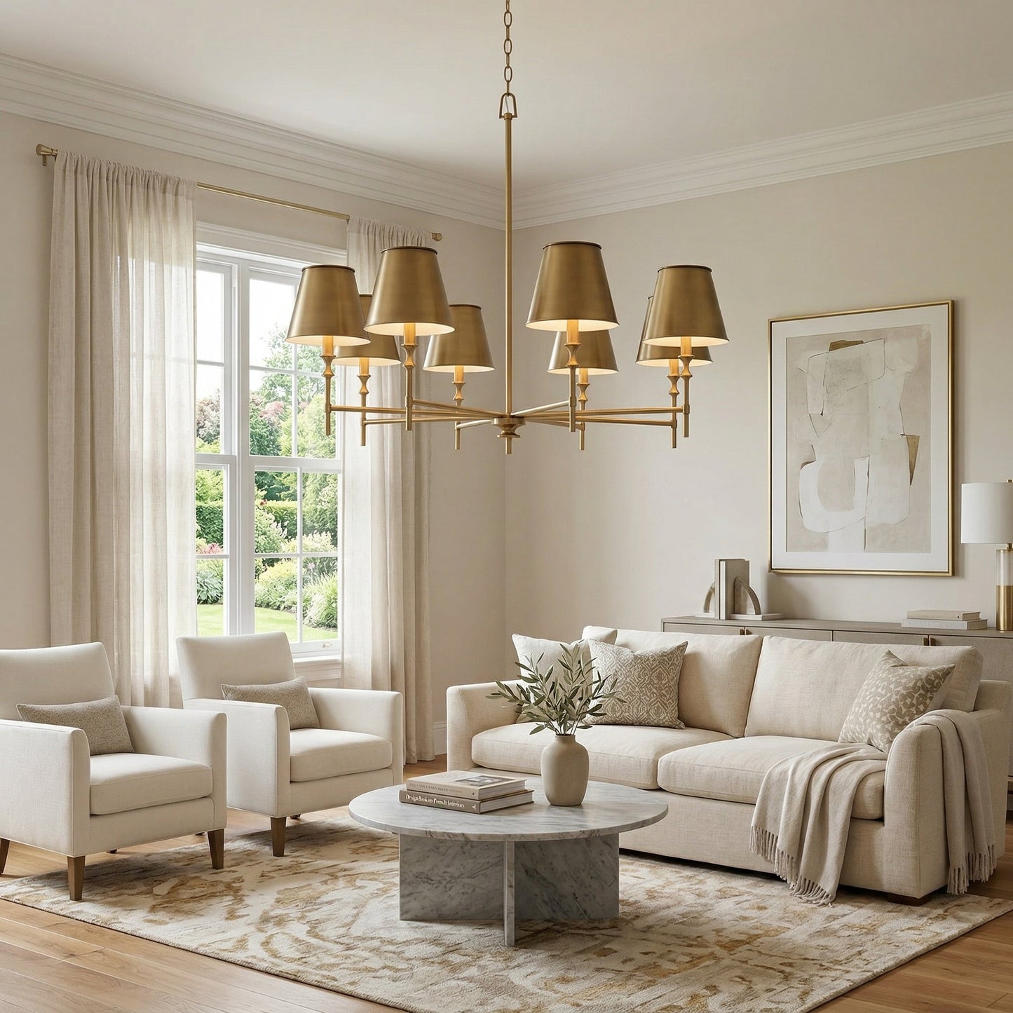Whitney Brass Chandelier