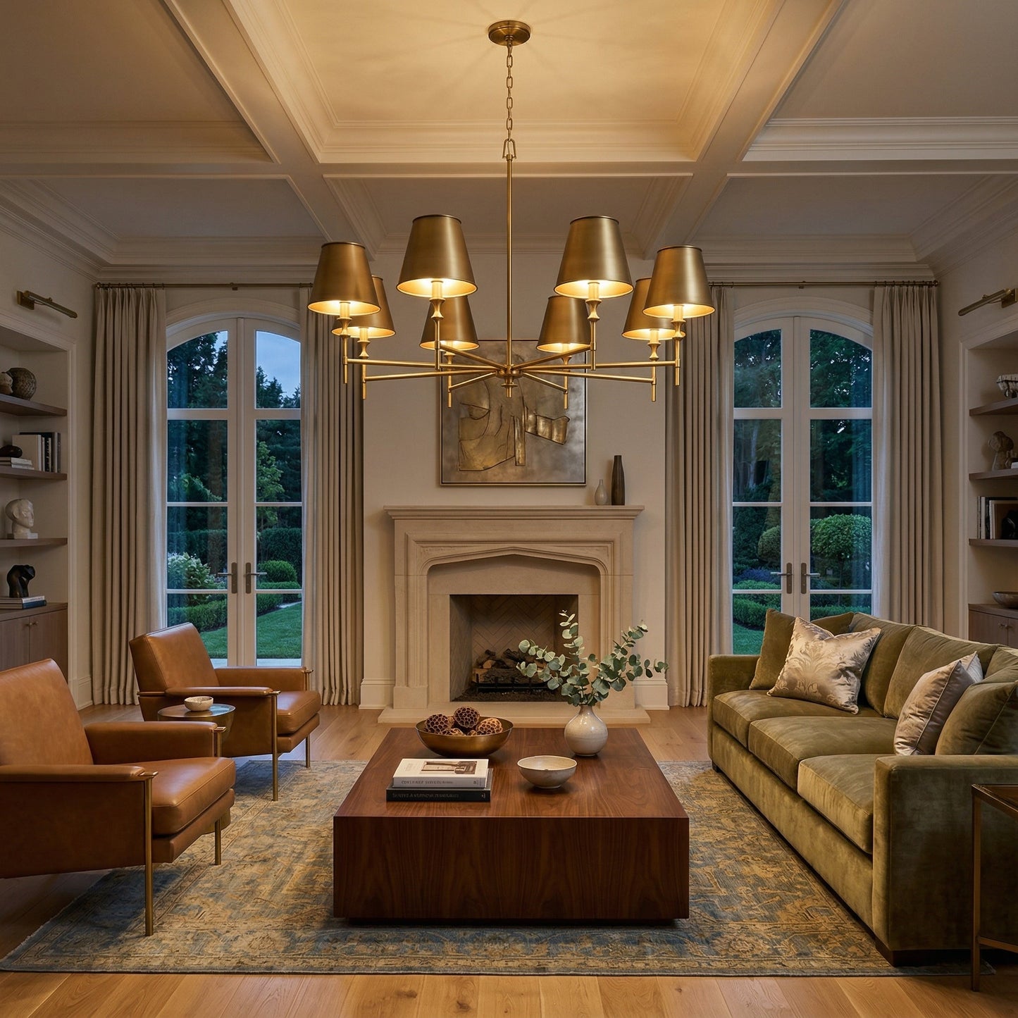 Whitney Brass Chandelier