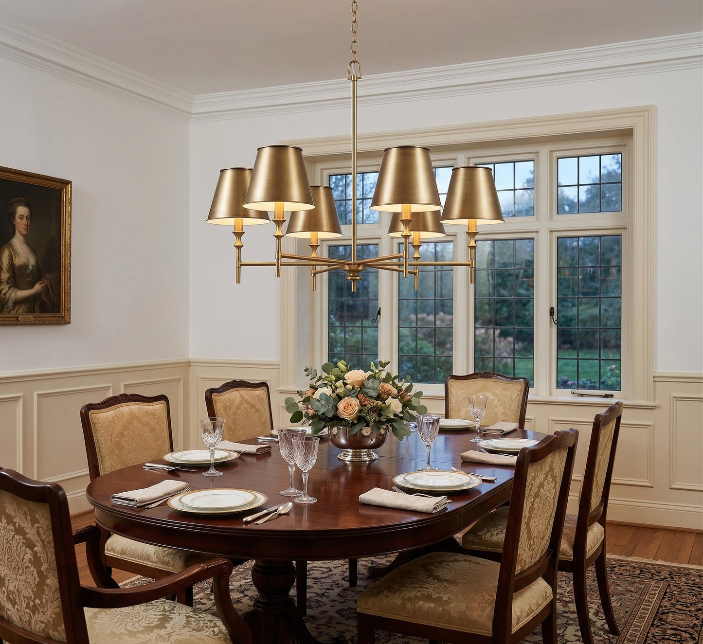 Whitney Brass Chandelier