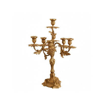 French Brass Seven-Light Candelabra