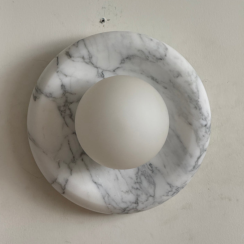 Orli White Marble Sconce