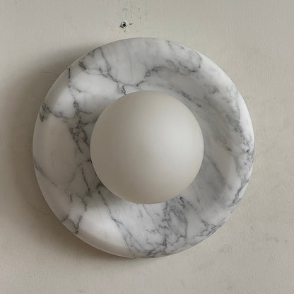 Orli White Marble Sconce