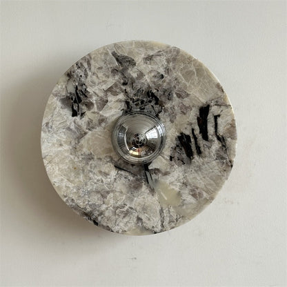Calacatta Round Marble Wall Sconce