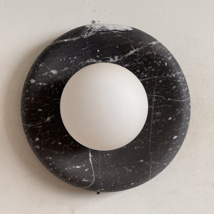 Orli Black Marble Sconce