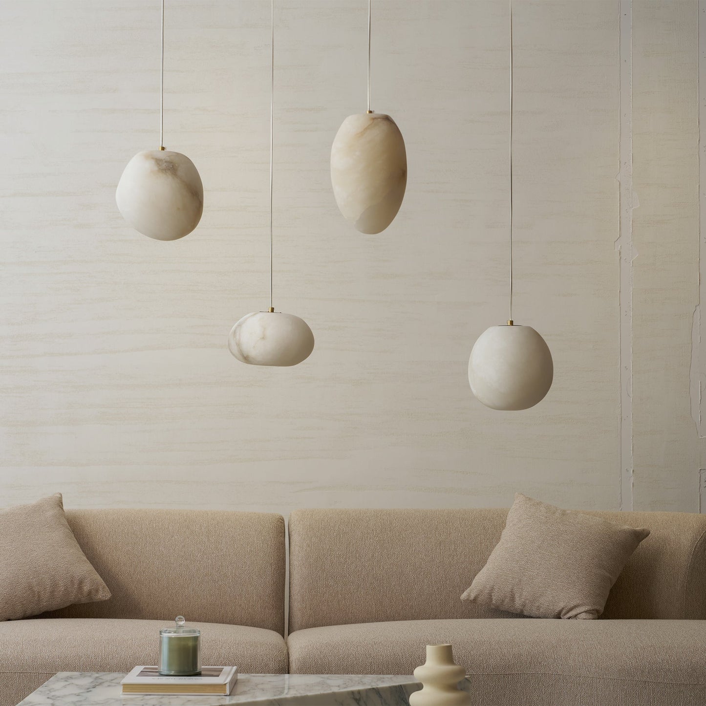 Galet Alabaster Pendant Light