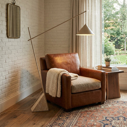 Grande Travertine Floor Lamp