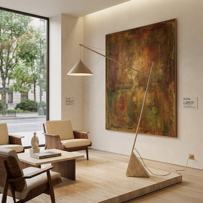 Grande Travertine Floor Lamp