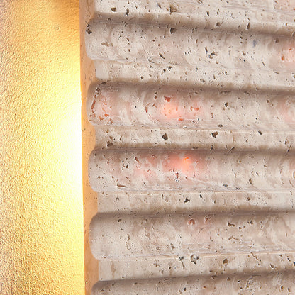 Grille Travertine wall lamp