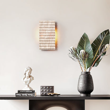 Grille Travertine wall lamp