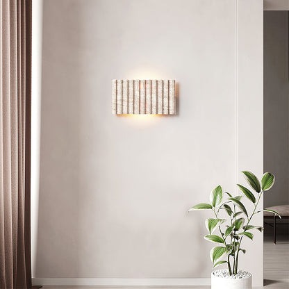 Grille Travertine wall lamp
