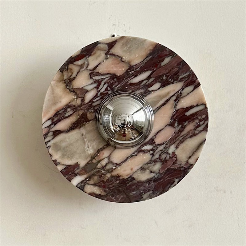 Calacatta Round Marble Sconce
