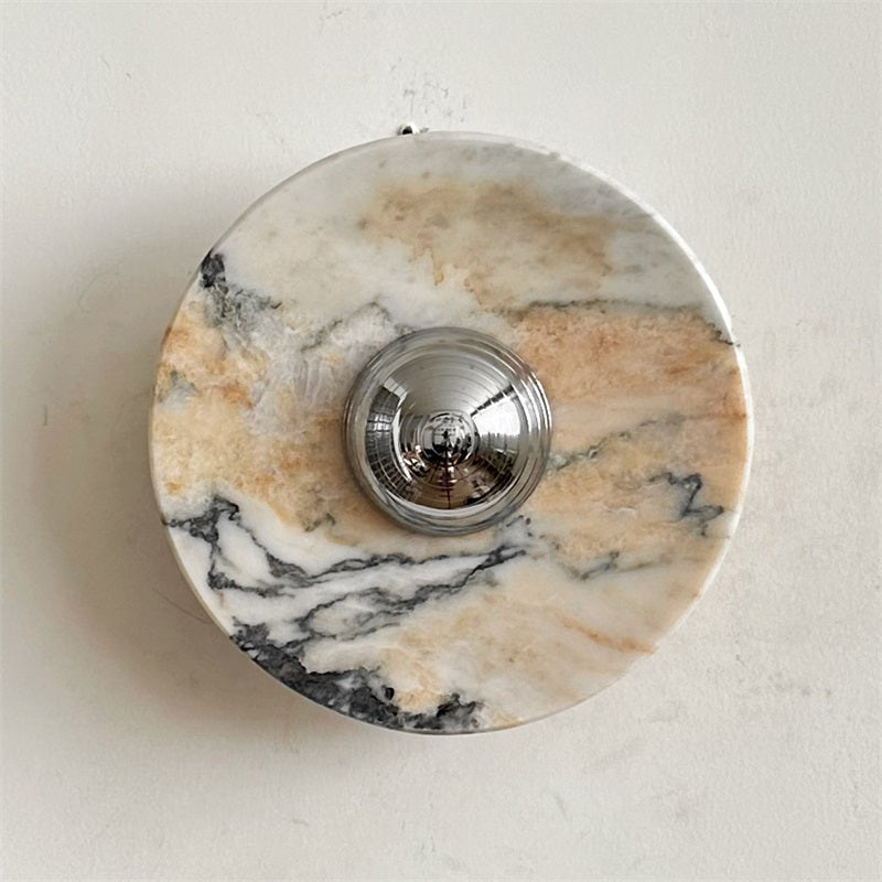 Calacatta Round Marble Sconce