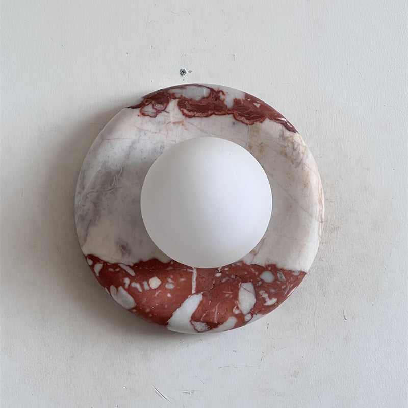Orli Red Marble Sconce