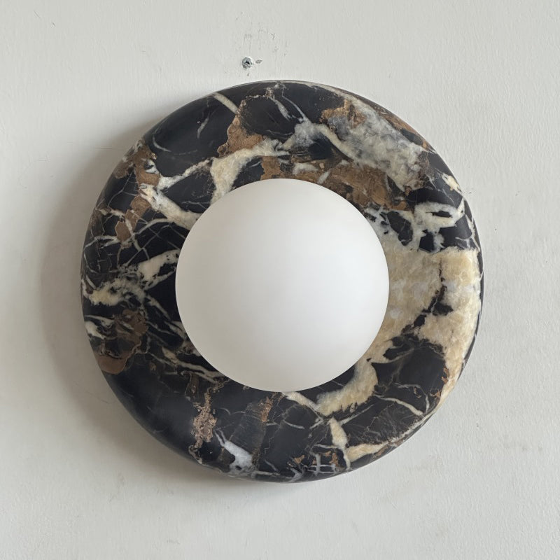 Orli Black Marble Sconce