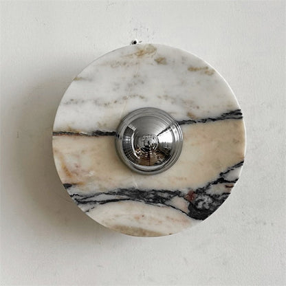 Calacatta Round Marble Sconce