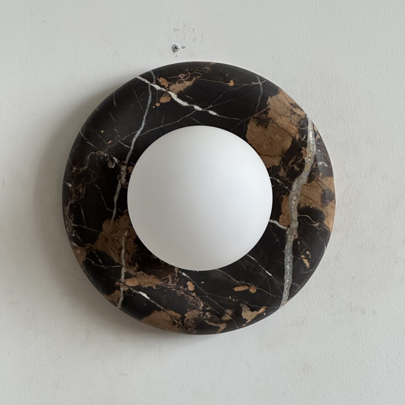 Orli Black Marble Sconce