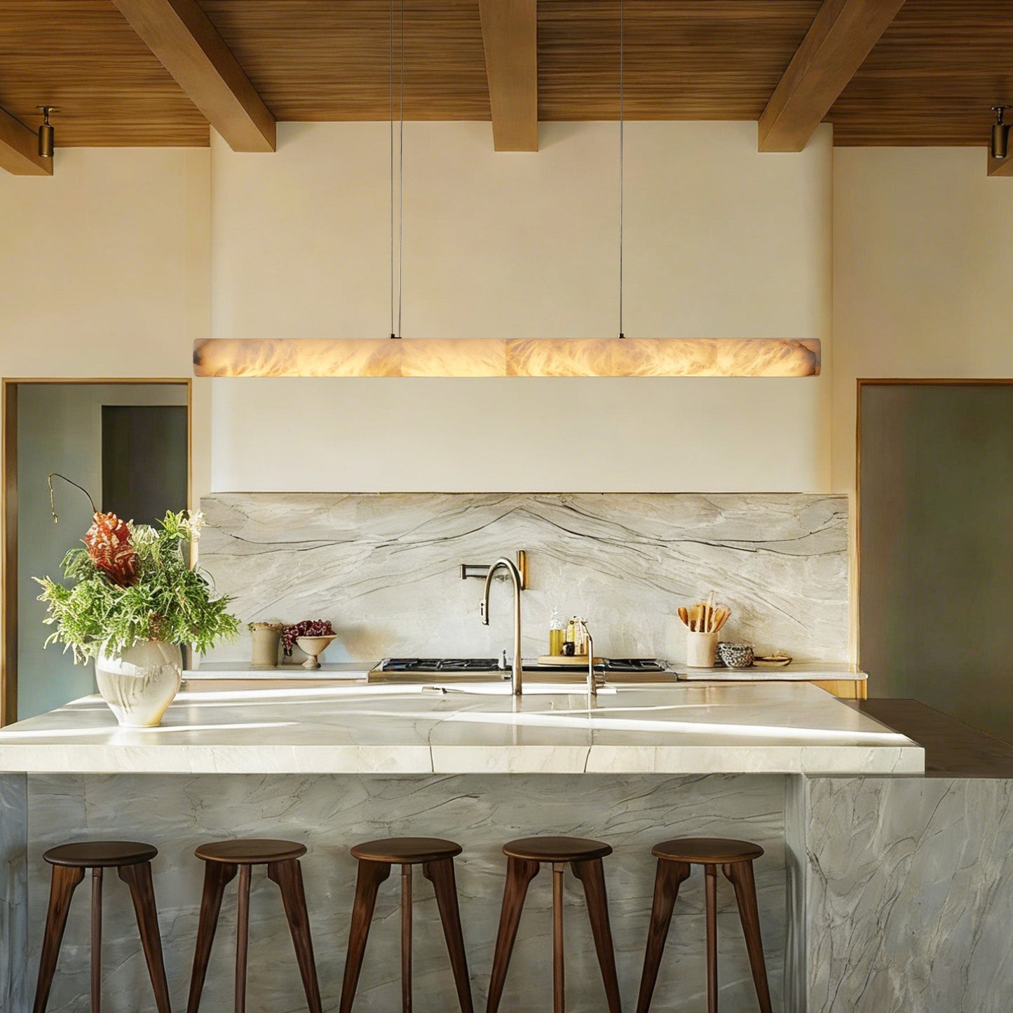Halima Linear Alabaster Chandelier