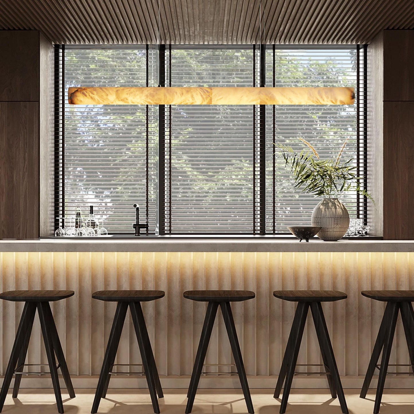 Halima Linear Alabaster Chandelier