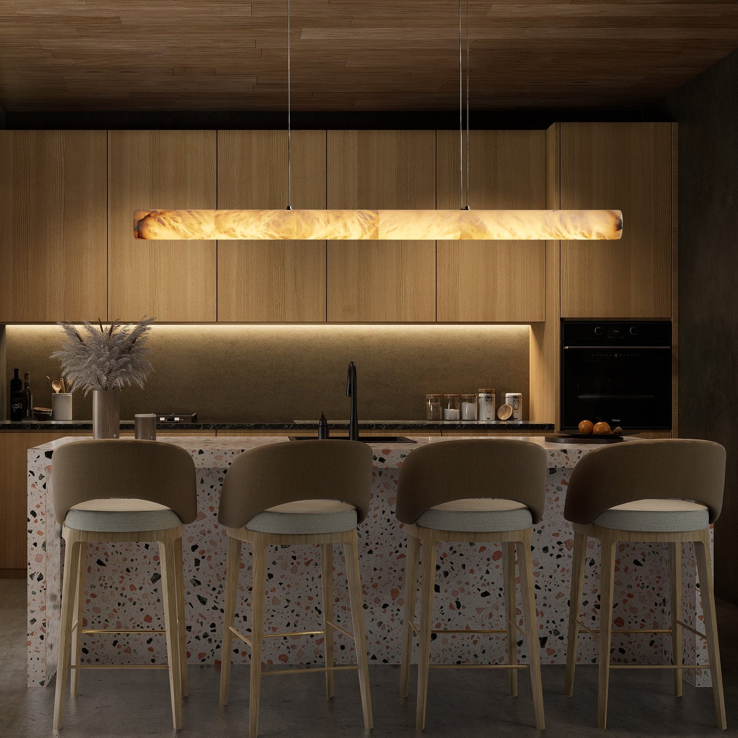 Halima Linear Alabaster Chandelier