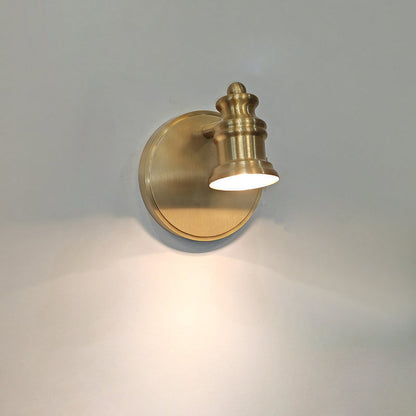 Halophane Brass Wall Lamp