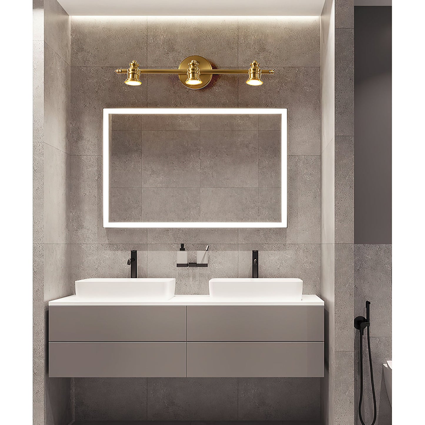 Halophane Brass Wall Lamp