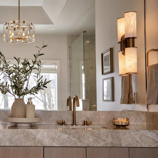 Harlin Vertical Alabaster Sconce