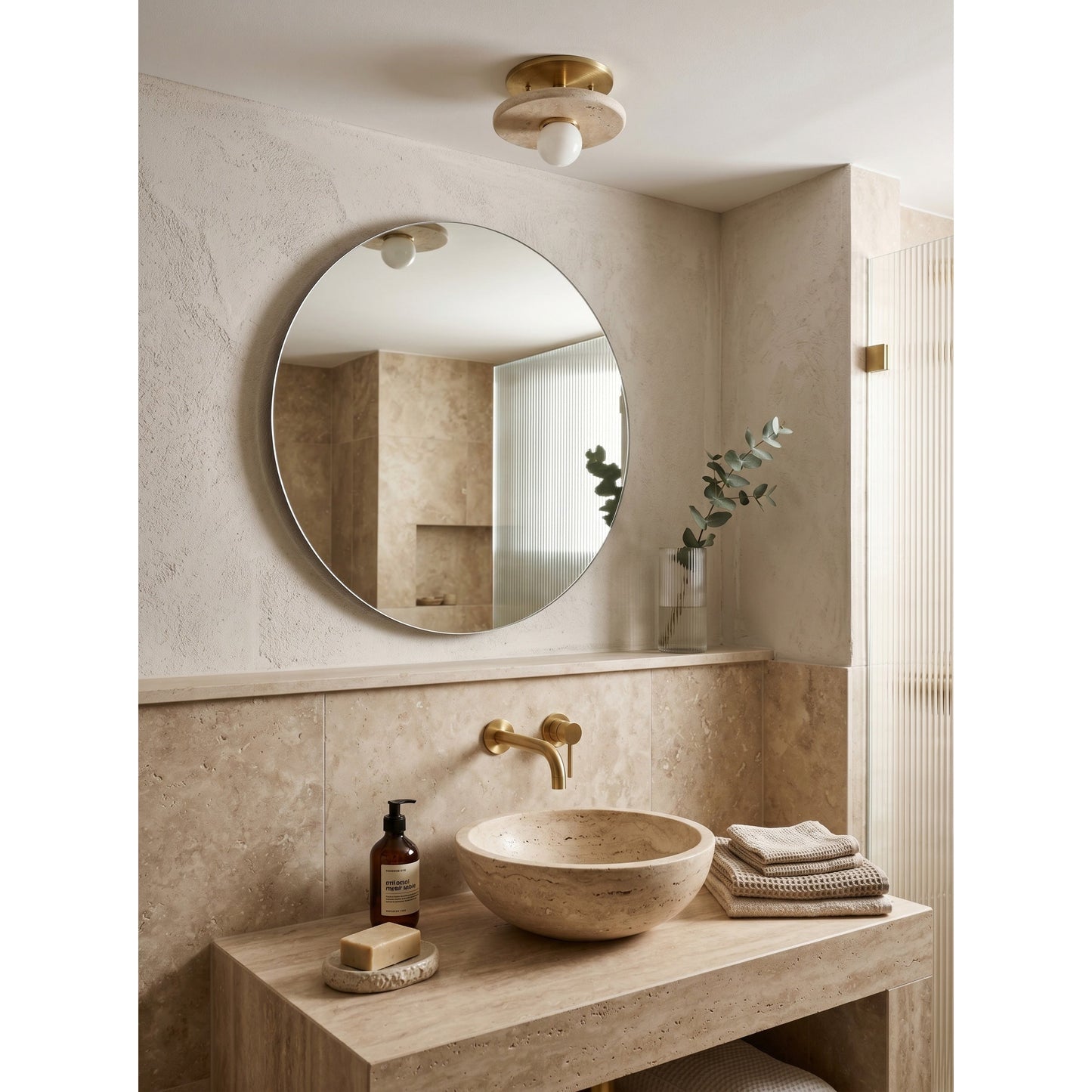 Haven Travertine Wall Sconce
