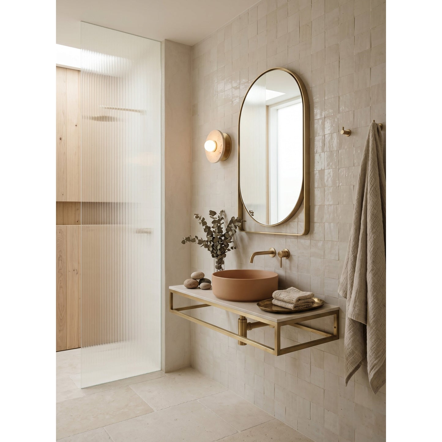 Haven Travertine Wall Sconce