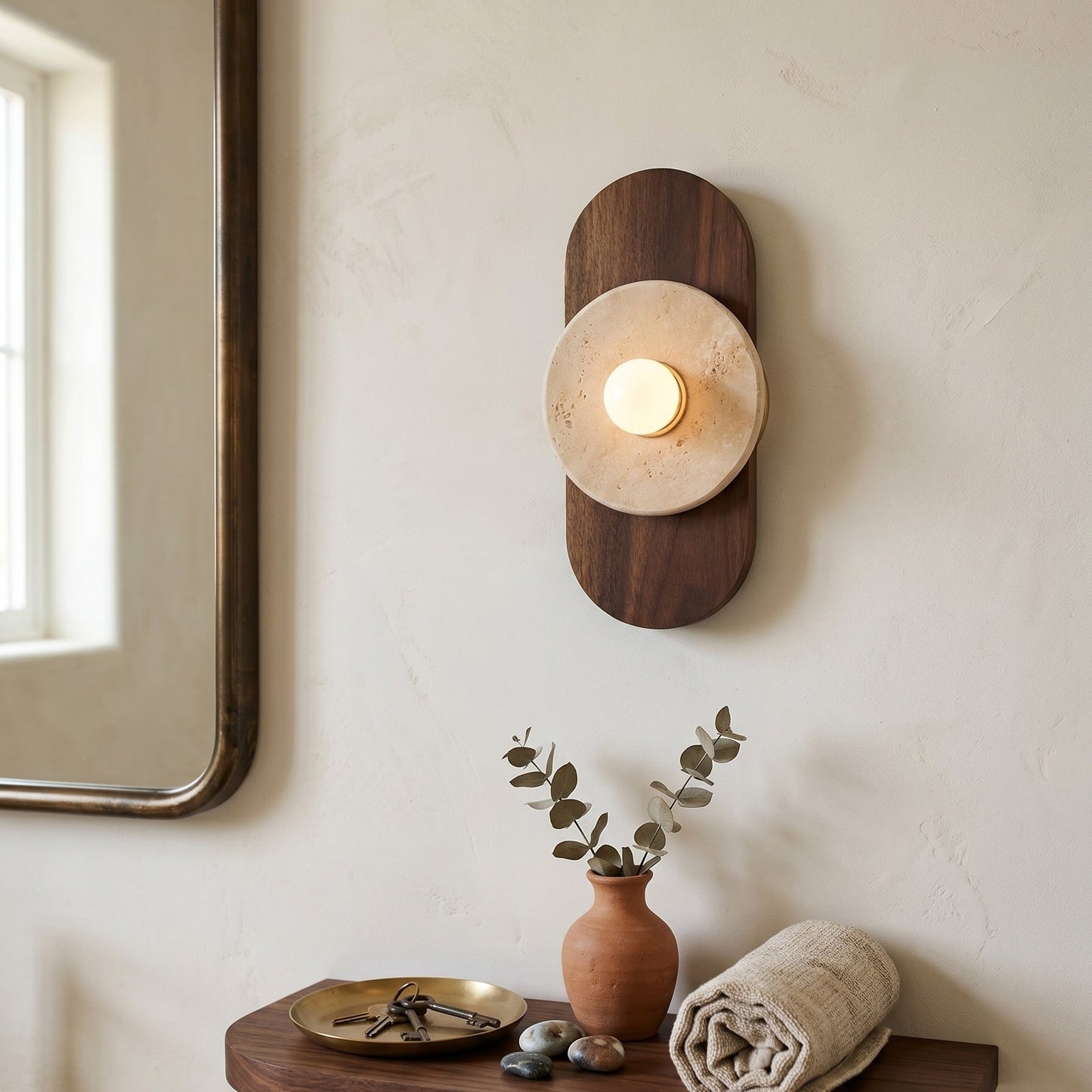 Horizon Travertine Wall Sconce