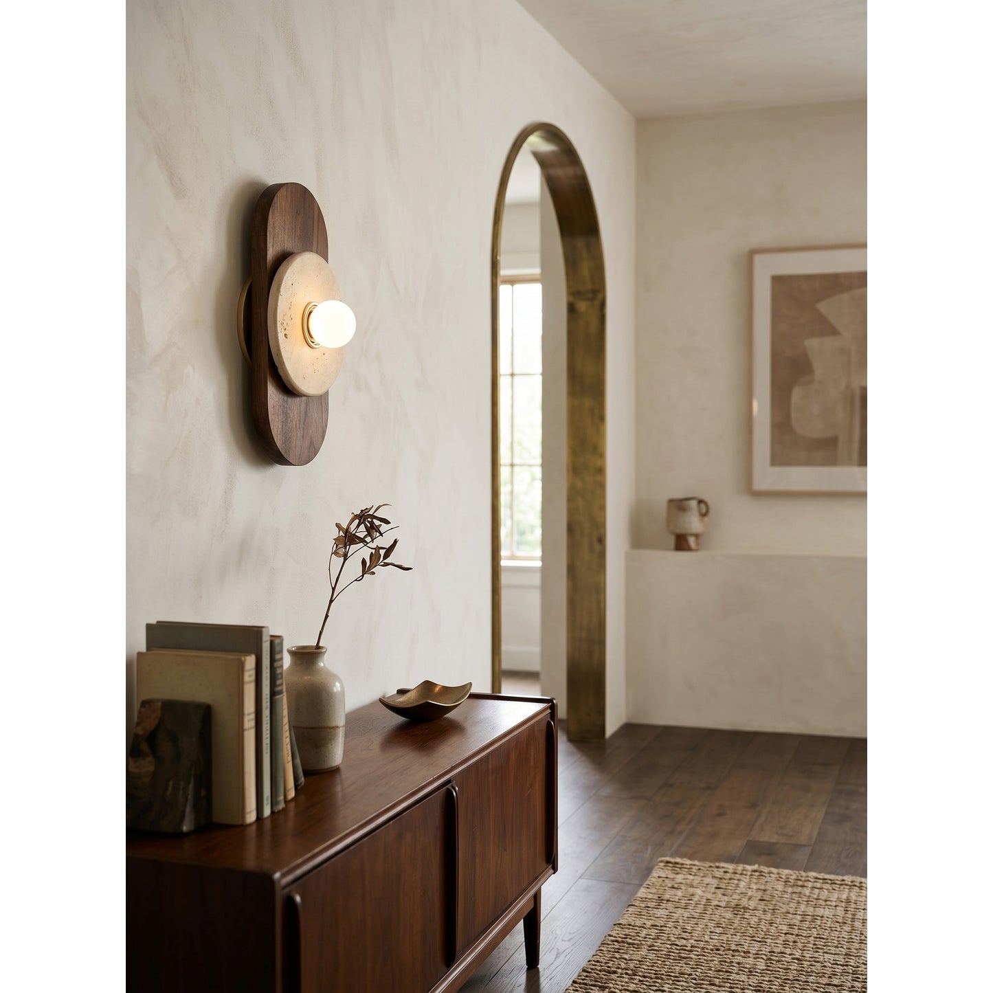 Horizon Travertine Wall Sconce